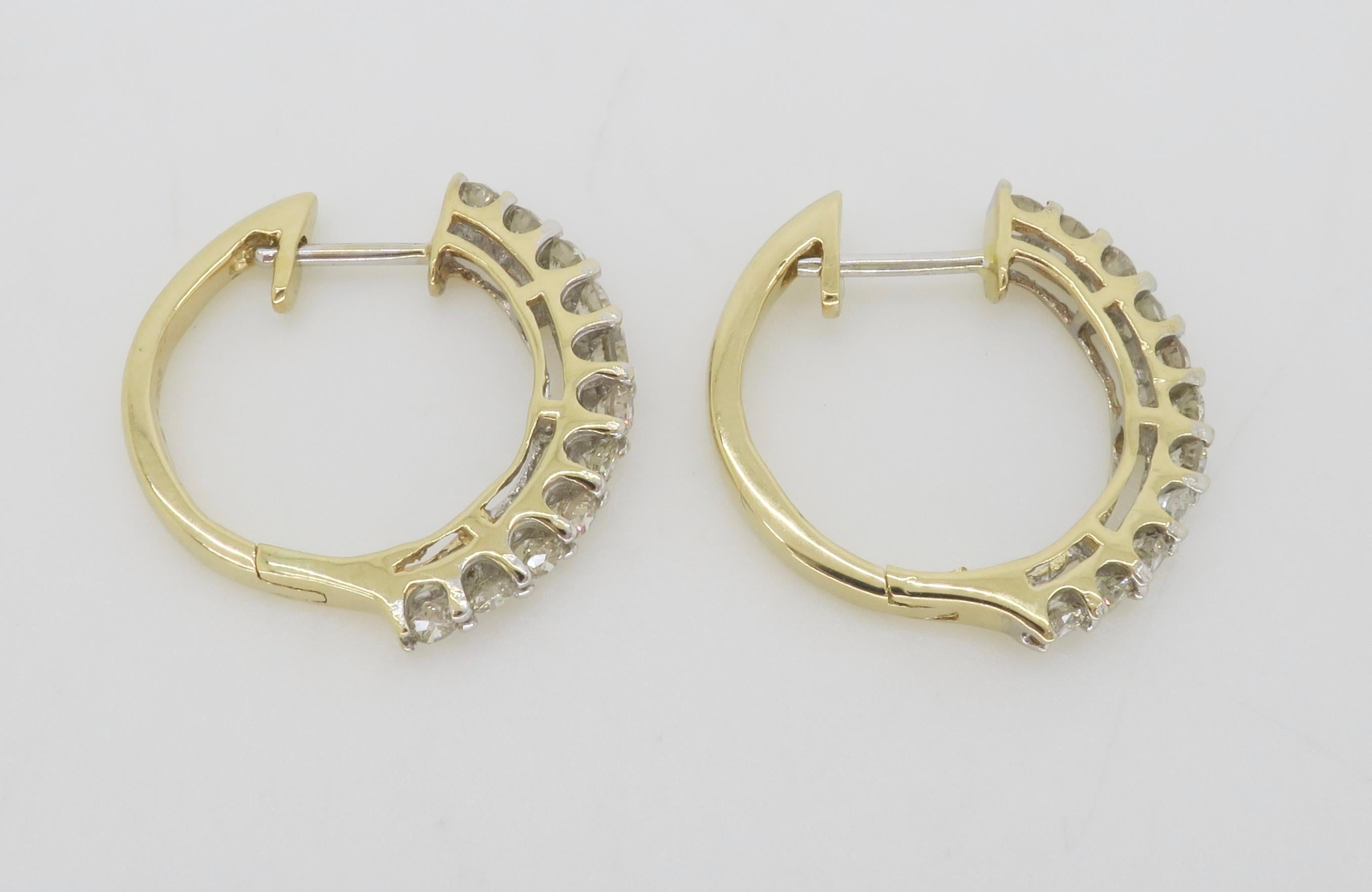 Half Hoop Diamond Earrings 3