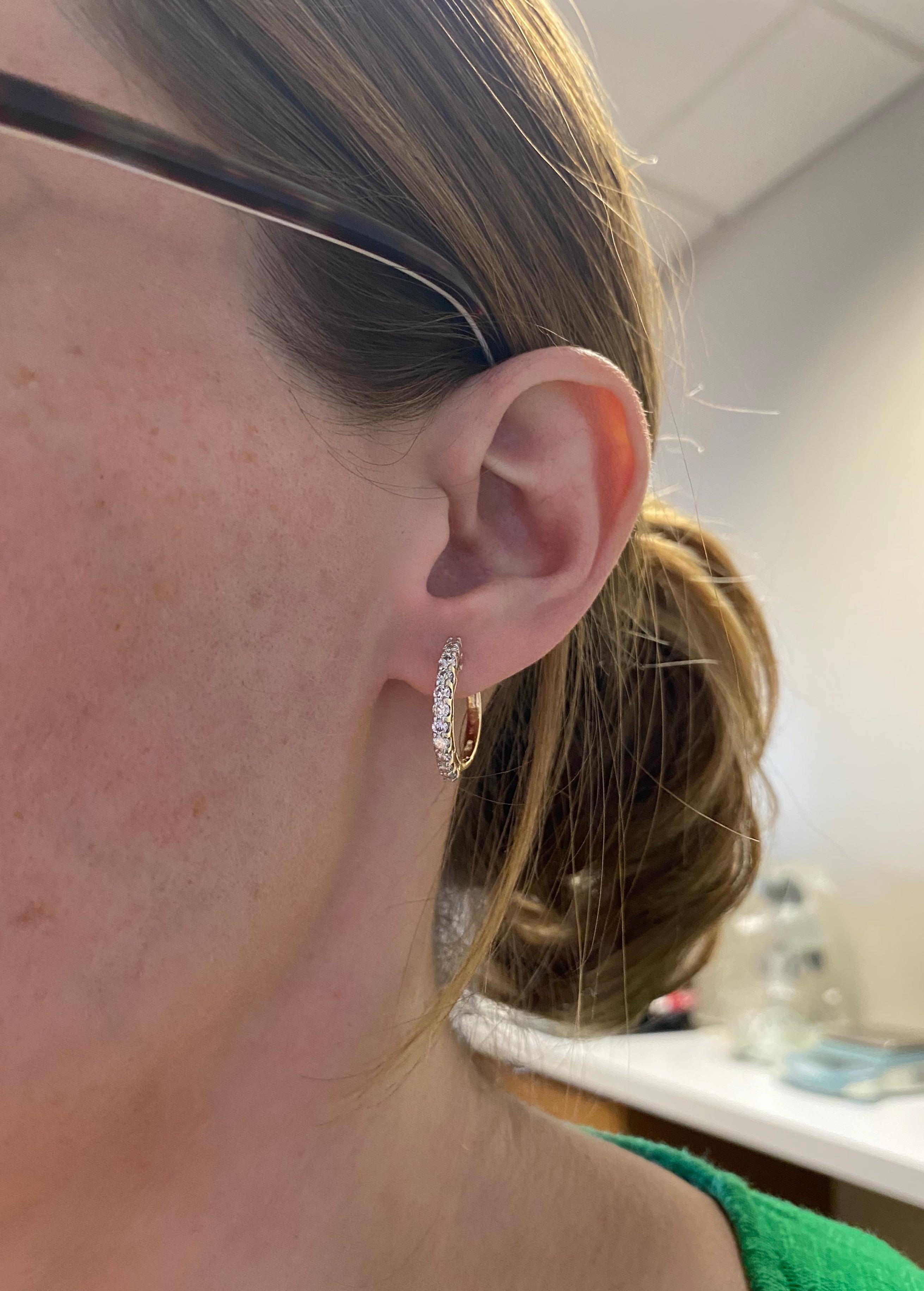 Half Hoop Diamond Earrings 4