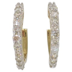 Halber Reif Diamant-Ohrringe