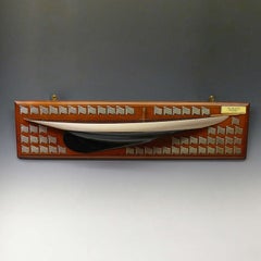 Half Hull Model and Framed Photograph of the Yacht 'Barabel', circa 1902.