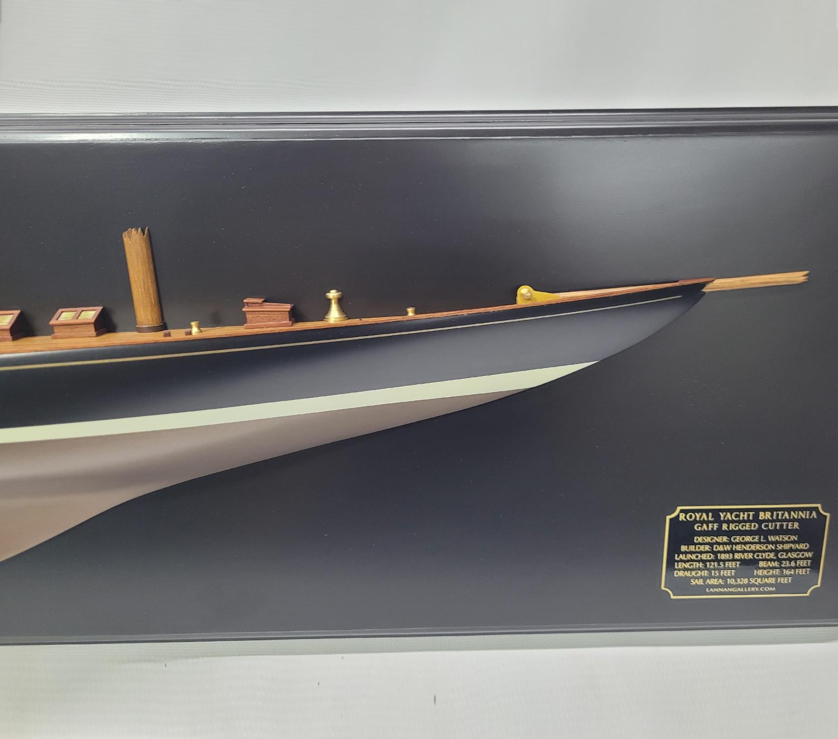 Contemporary Half Model of the King’s Yacht Britannia For Sale