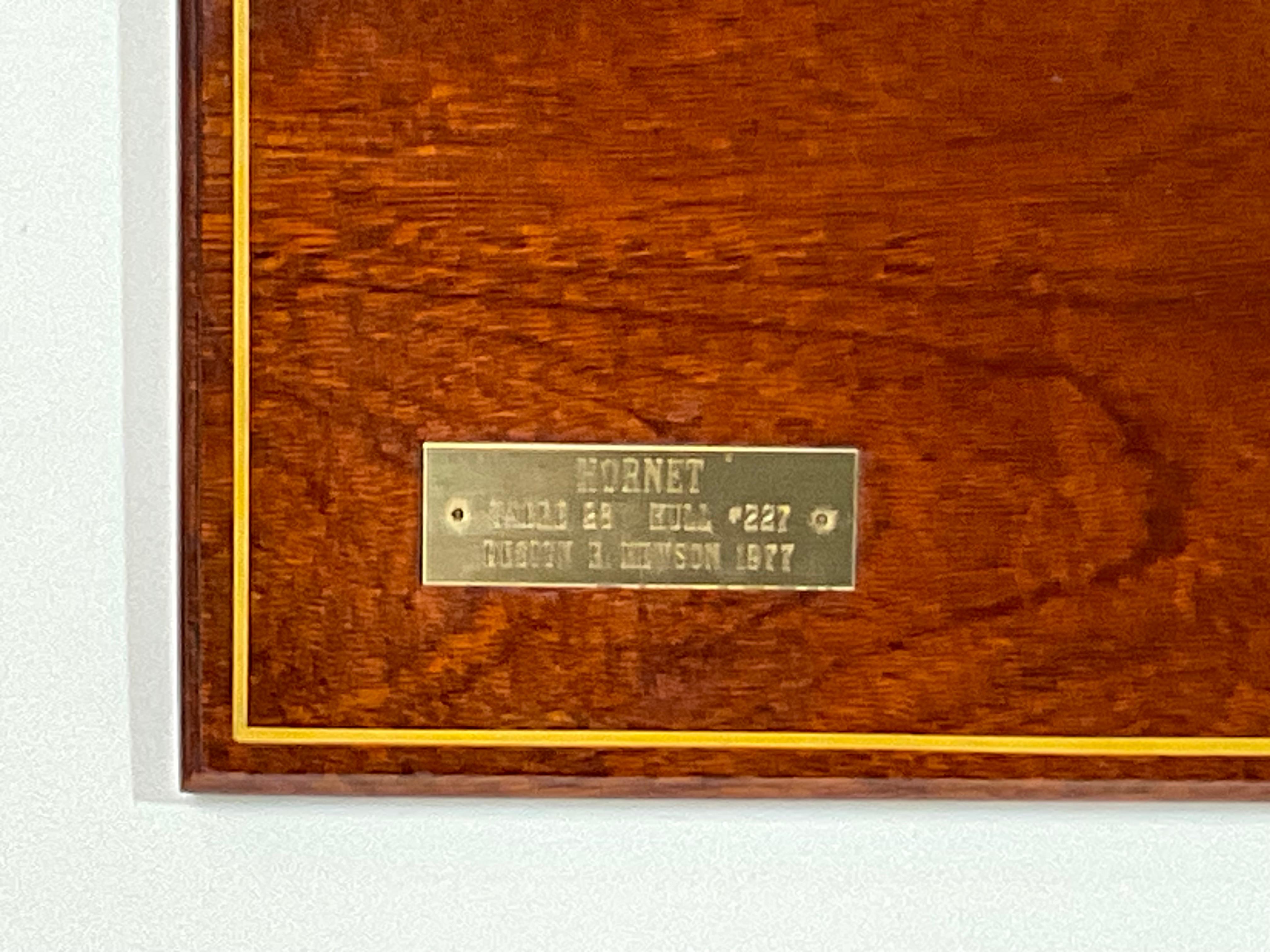 Bois Half Model of the Sailing Yacht Hornet Carved by James Nash en vente