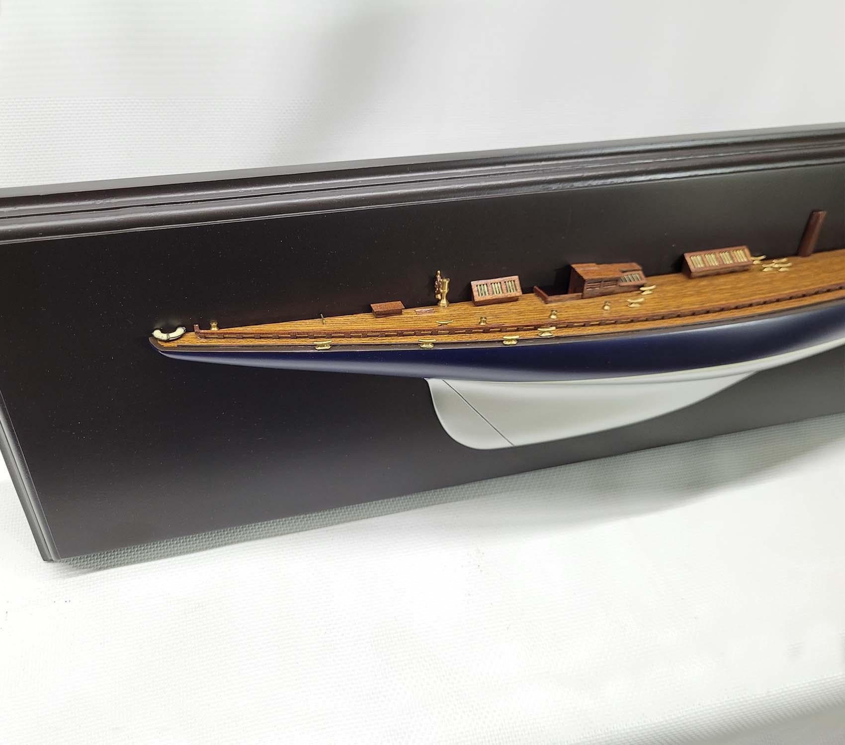 North American Half Model of the Yacht Endeavor - Silver