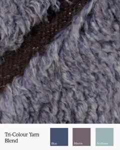 Half Moon Area Shag Rug, Hand Knotted