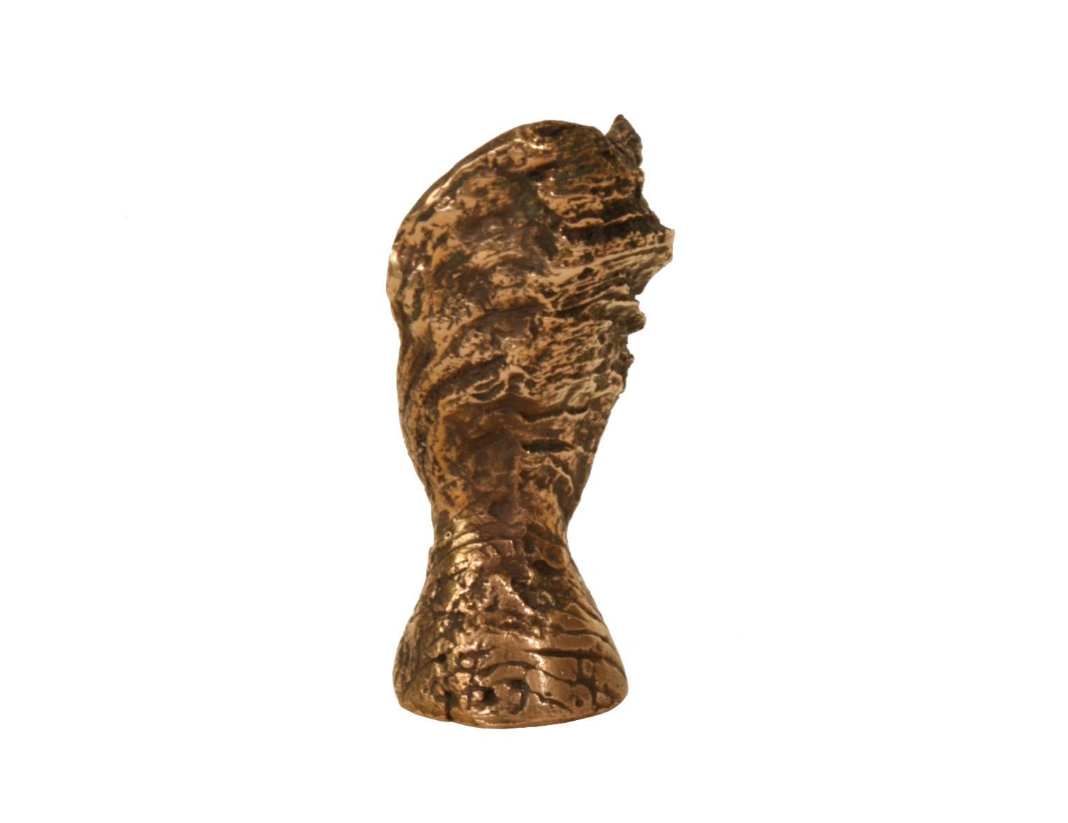 Cast Half Moon Caye, European, Modern, Candleholder, 21st Century, Bronze For Sale