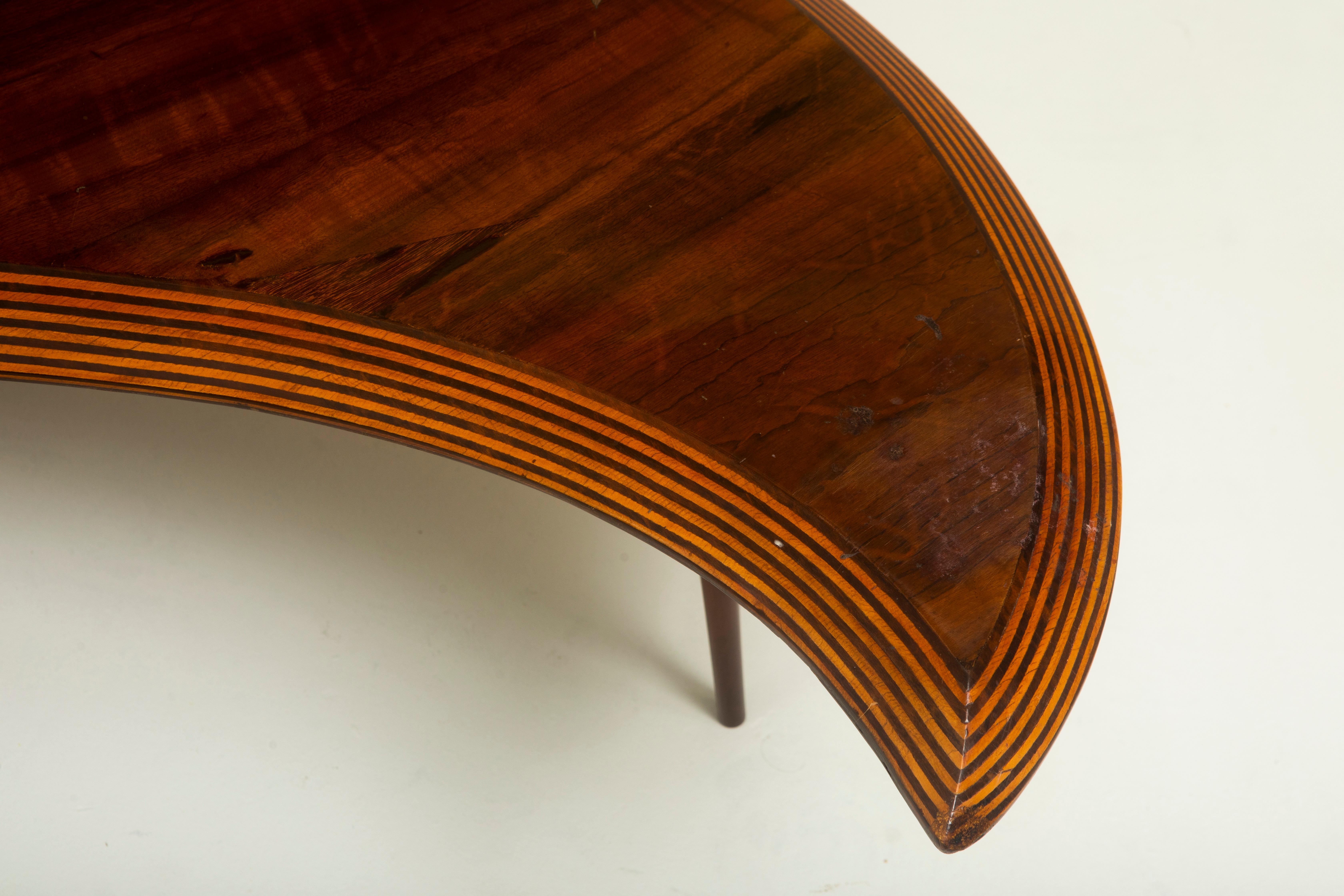 Varnished 'Half Moon' Center Table by CIMO Studio, Brazil, 1950s For Sale