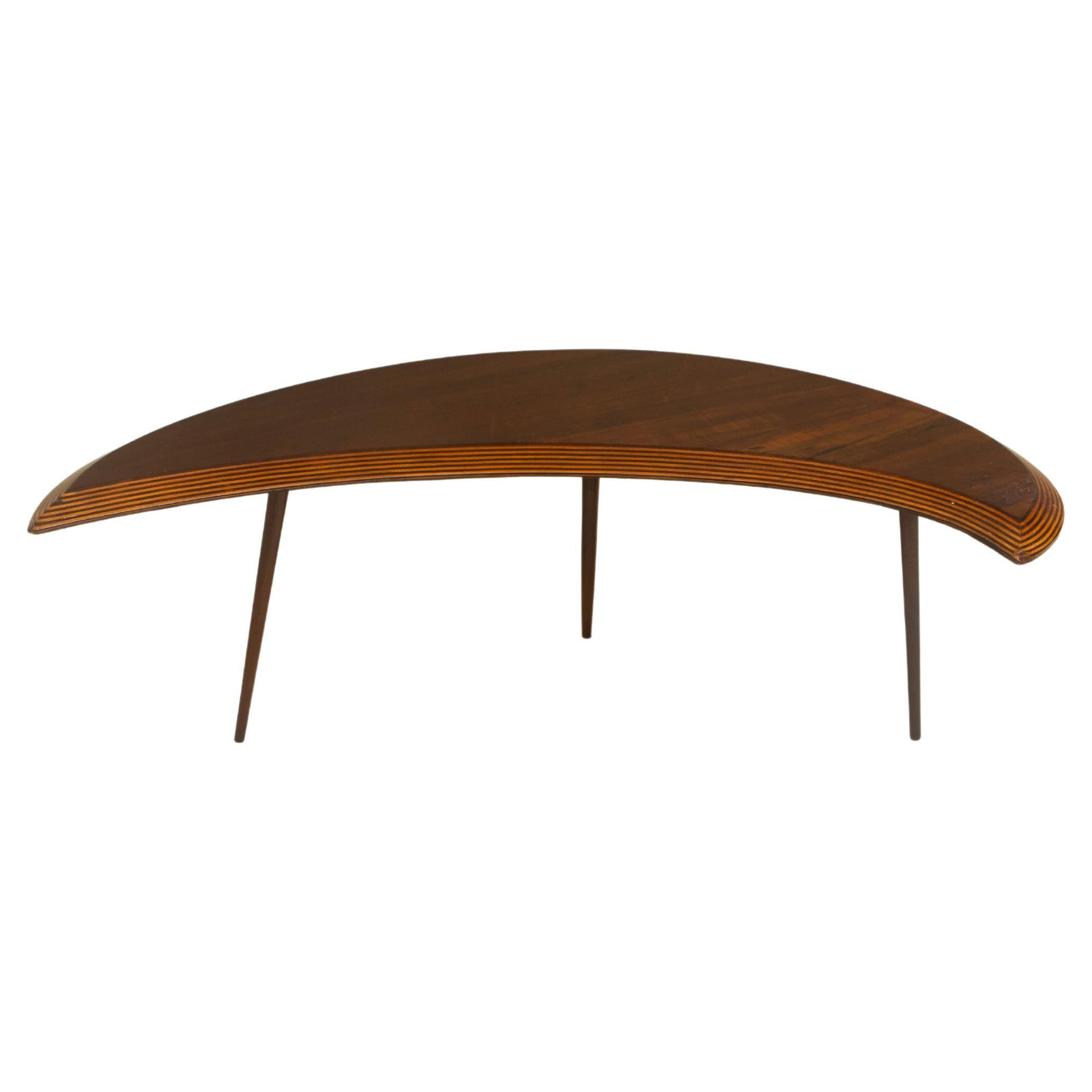 Table centrale 'Half Moon' par CIMO Studio, Brésil, années 1950 en vente