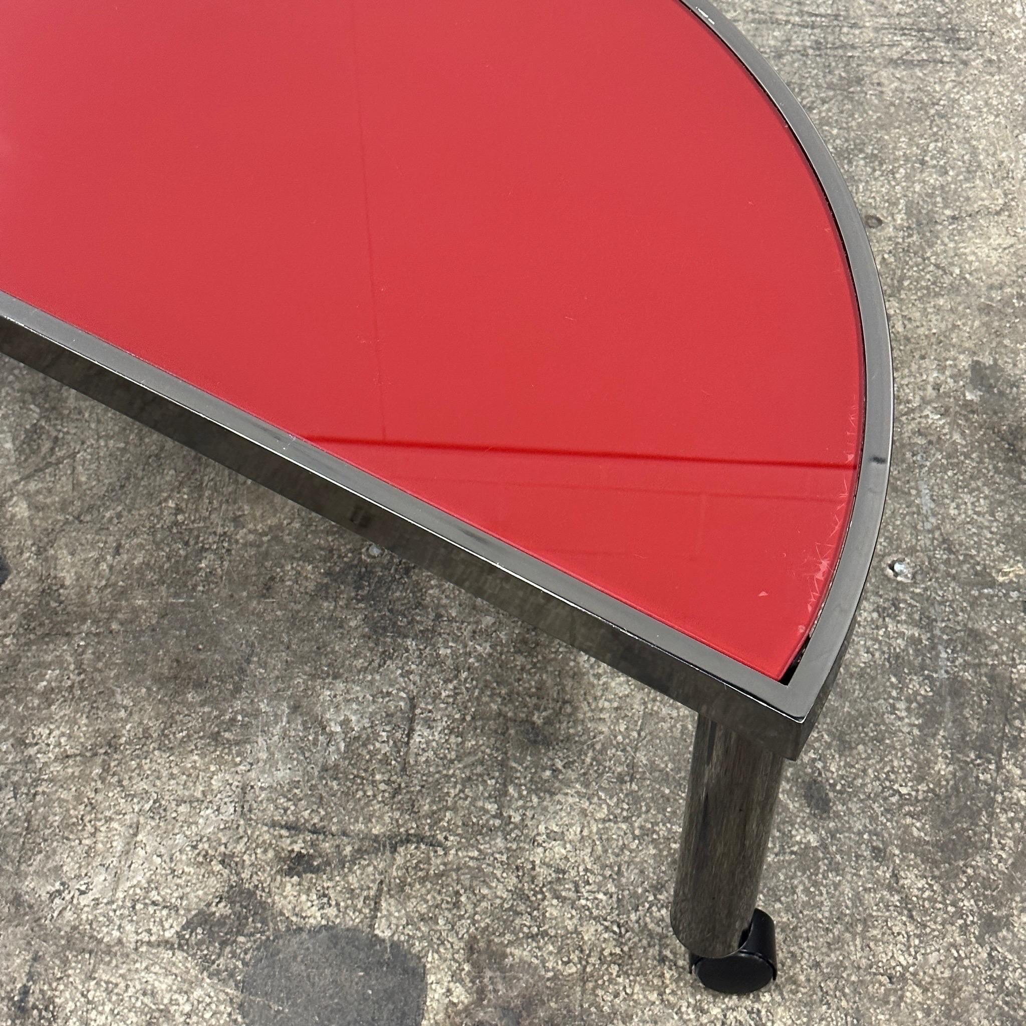 Half Moon Coffee Table by Design Institute of America In Good Condition For Sale In Chicago, IL