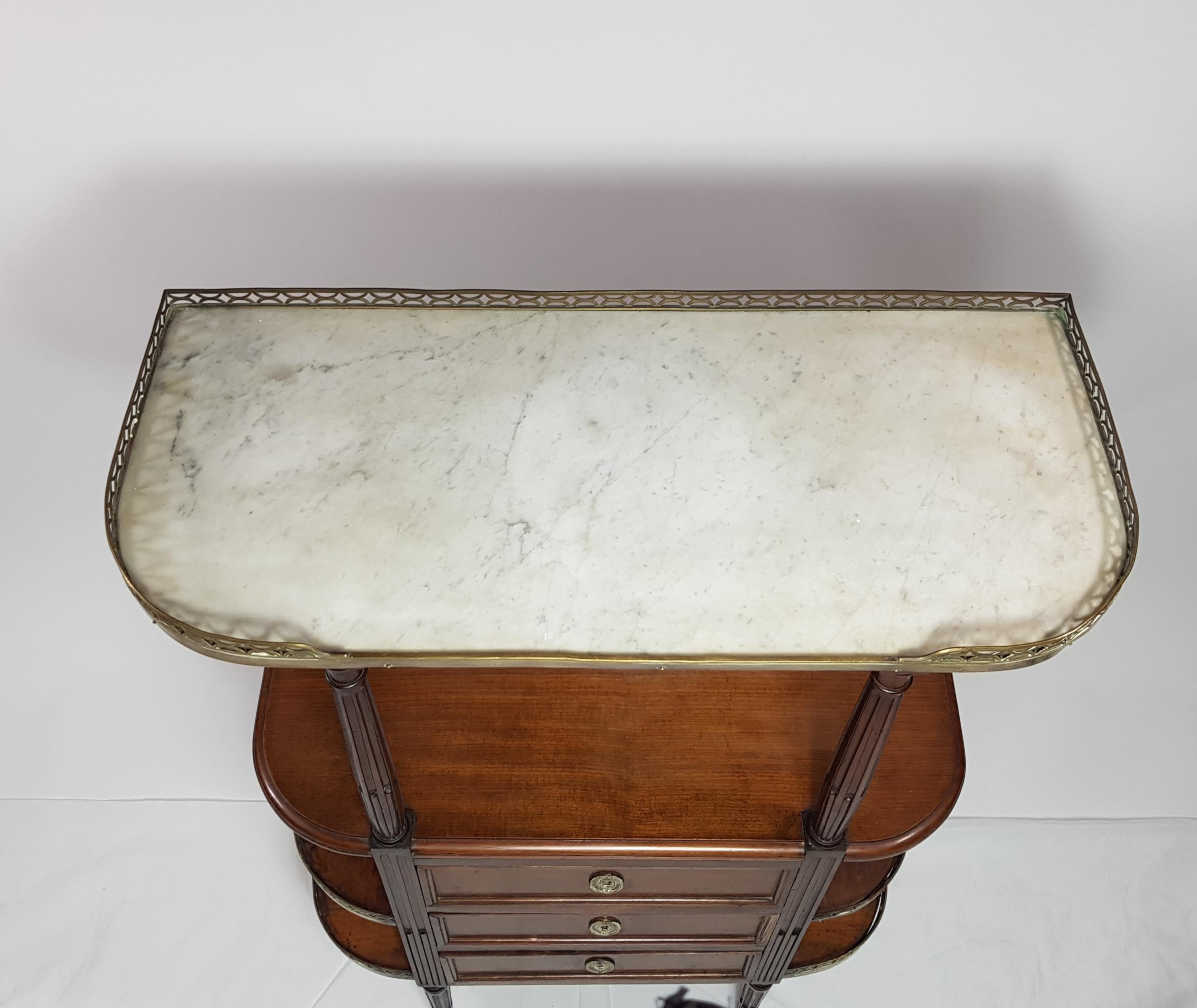 19th Century Half-Moon Console Louis XVI Style, Late 19th For Sale
