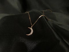 Half Moon Diamond Pendant