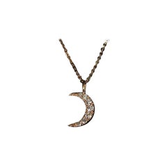 Half Moon Diamond Pendant