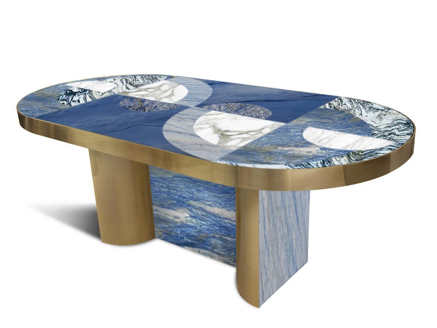 half moon oak table