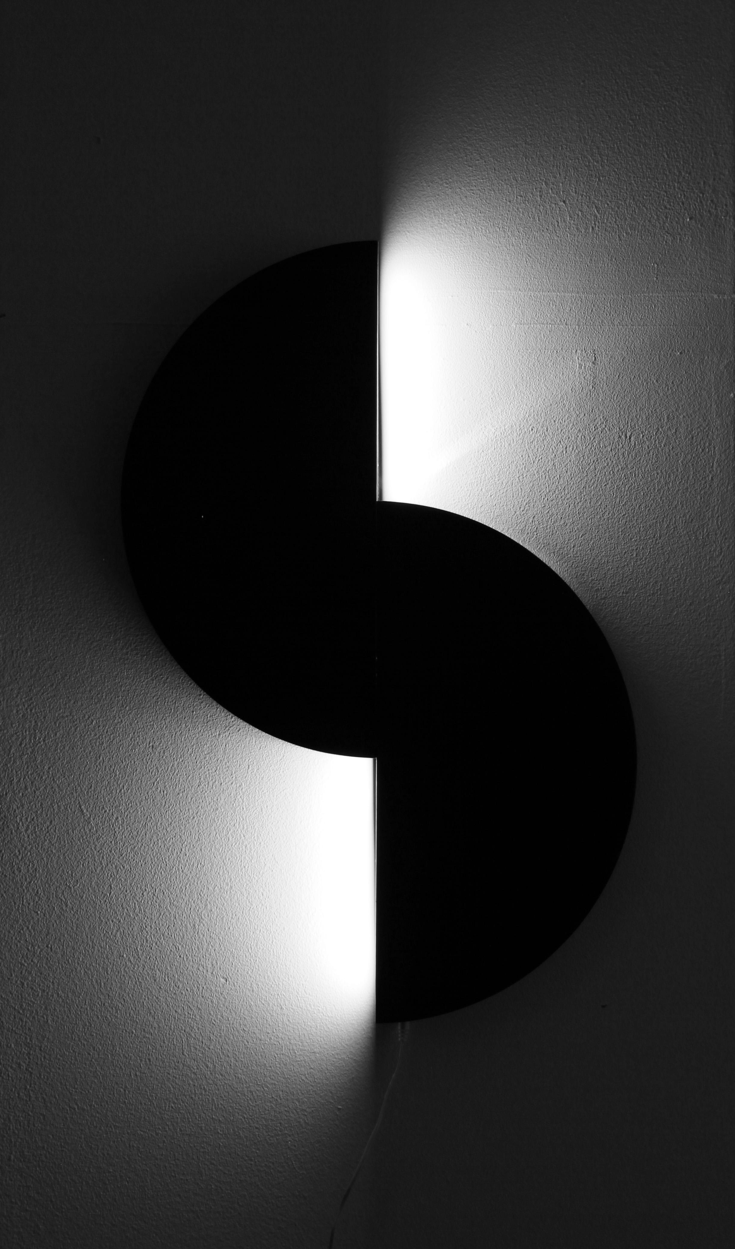 Wood HALF MOON Lamp by Dutch Studio Verbaan For Sale