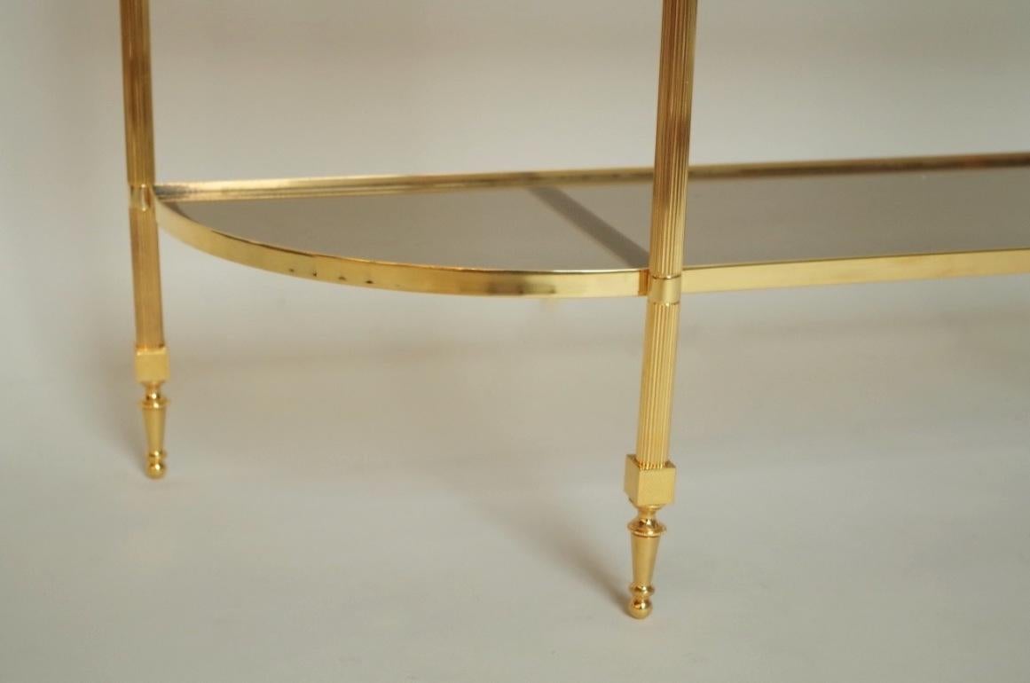 Half Moon Louis XVI Style Gilt Brass Console In Good Condition In Saint-Ouen, FR