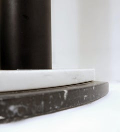 Half-Moon Marble Console Table, Ettore Sottsass Style