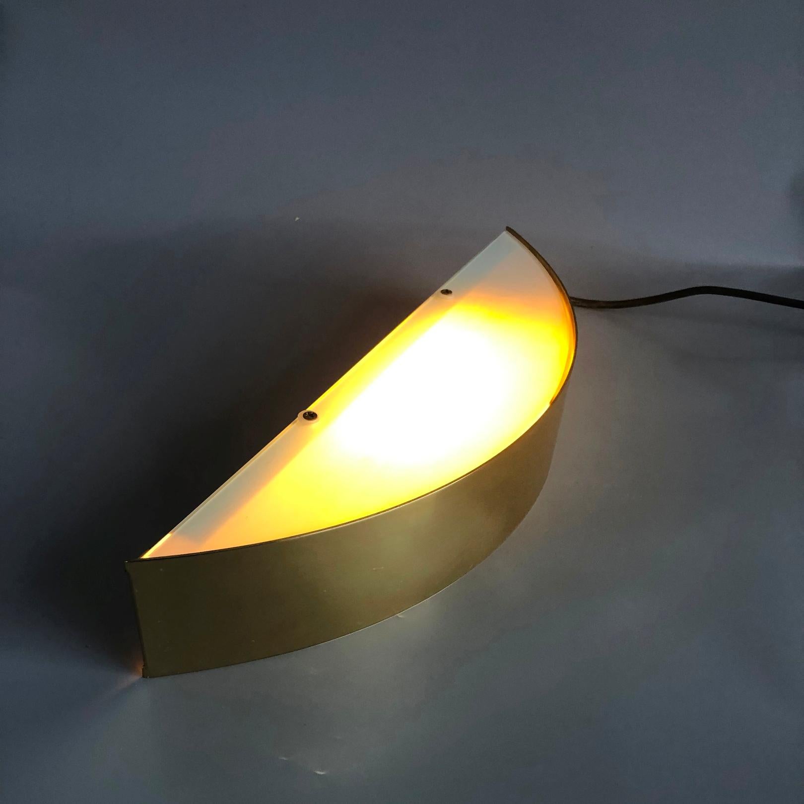 Half Moon Minimalist Brass Wall Sconces by Missal, Germany, 1998 For Sale 5