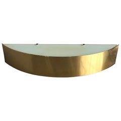 Half Moon Minimalist Brass Wall Sconces by Missal, Germany, 1998
