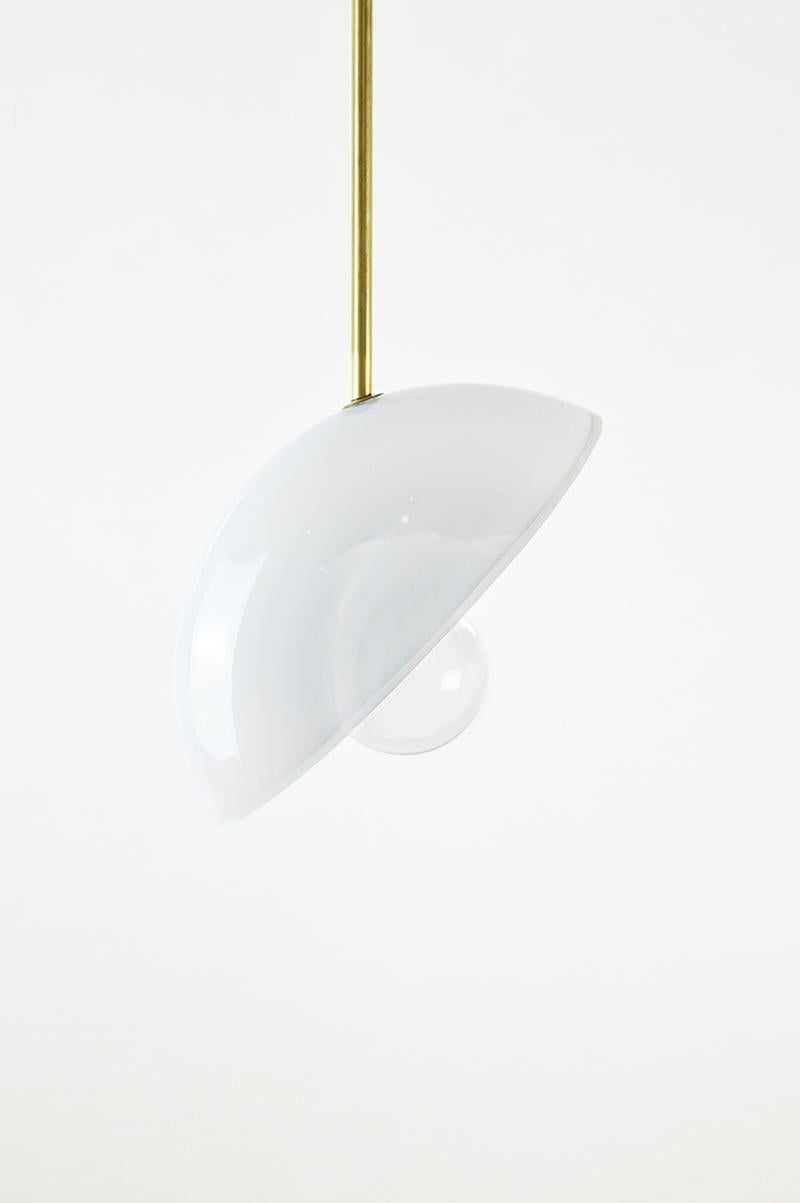 Modern Half-Moon Pendant by Atelier George For Sale