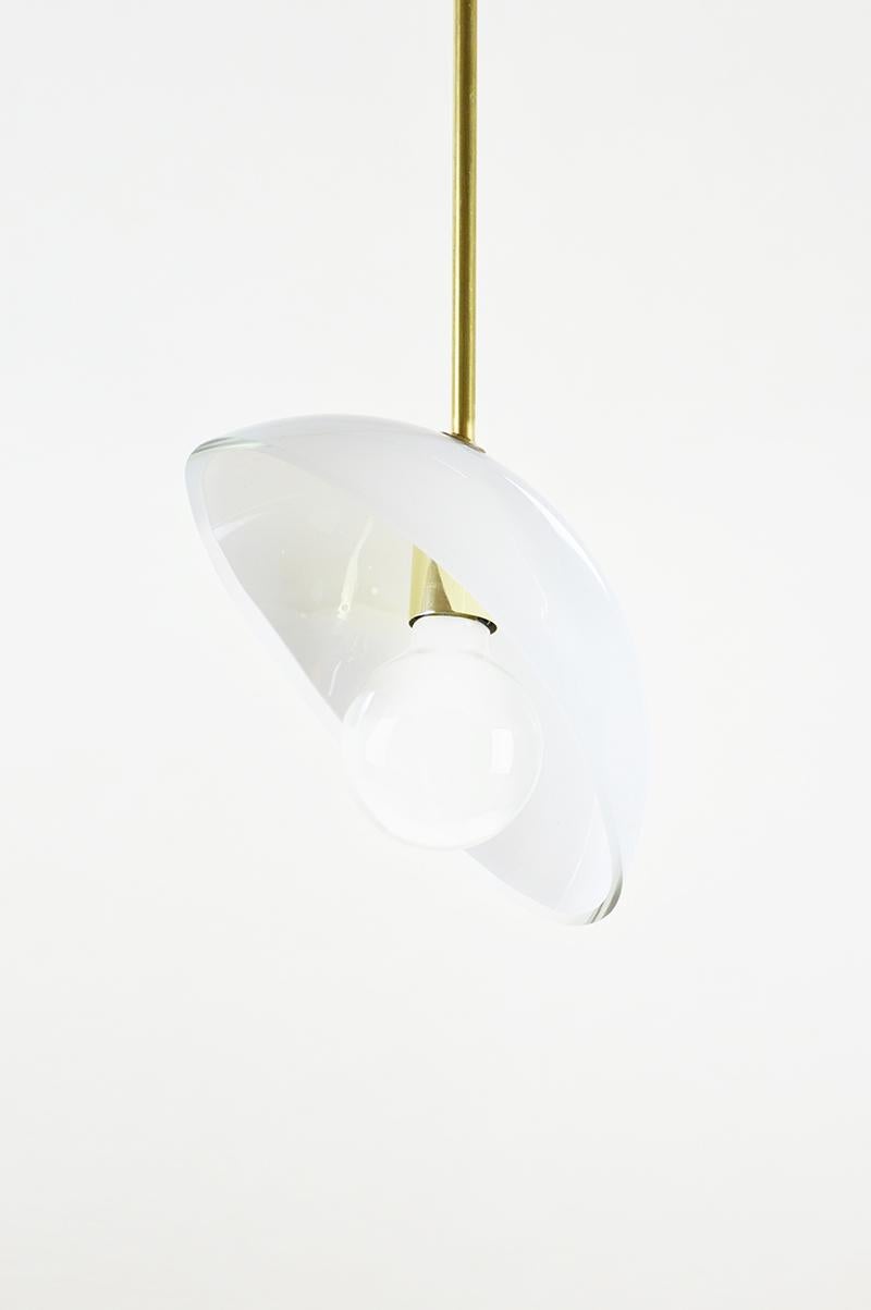 French Half Moon Pendant Light For Sale