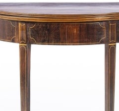 Half-moon Queen Maria style game table in Noble Wood - 19th century