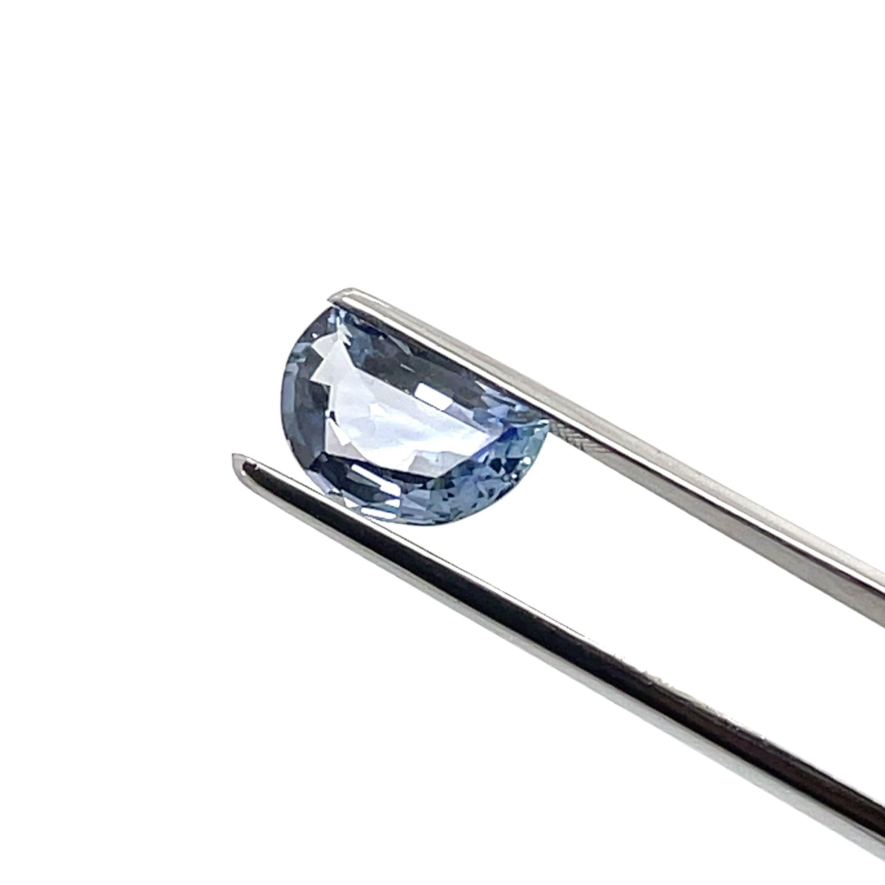 Half-Moon Sapphire 4.19 Cts For Sale 4