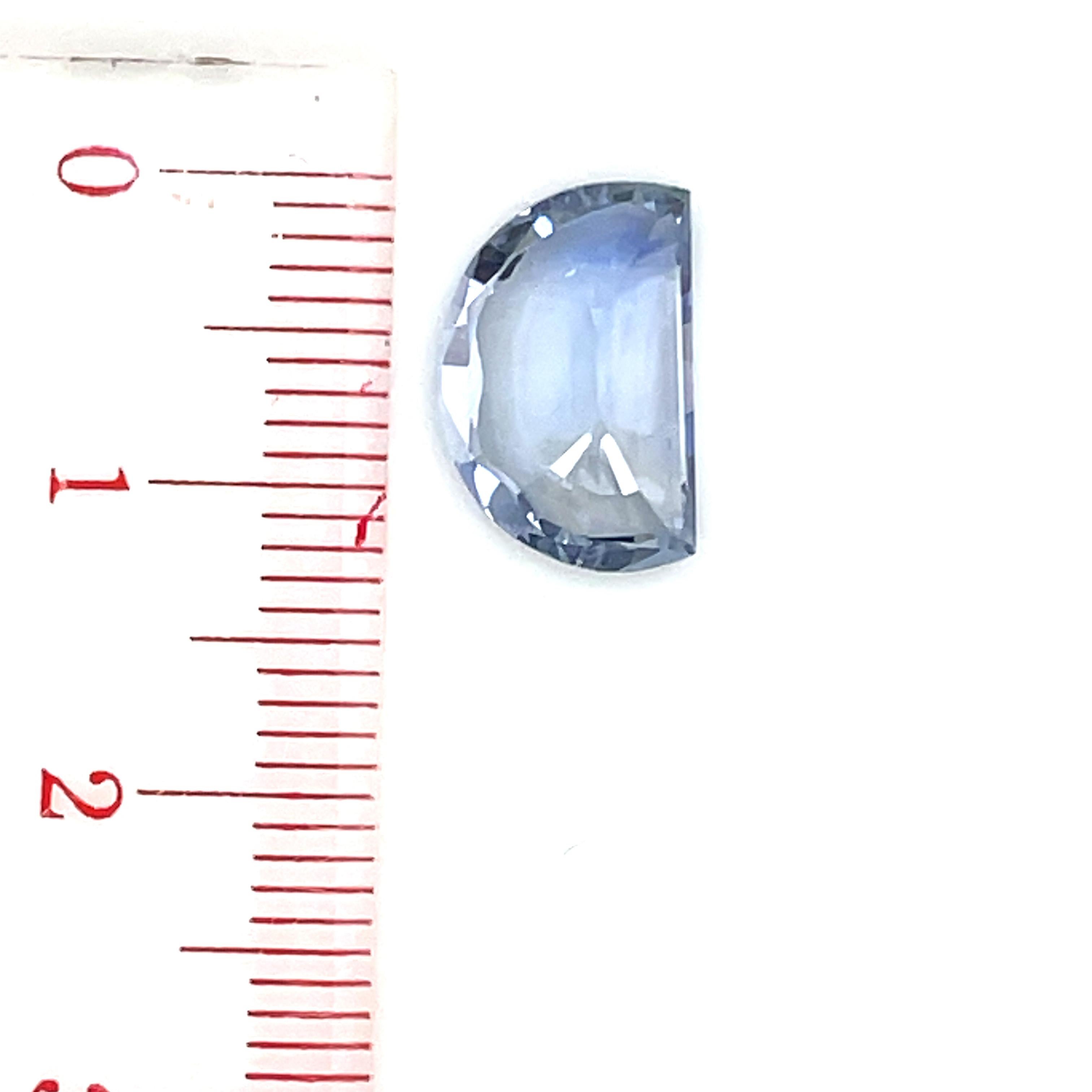 Half-Moon Sapphire 4.19 Cts For Sale 8