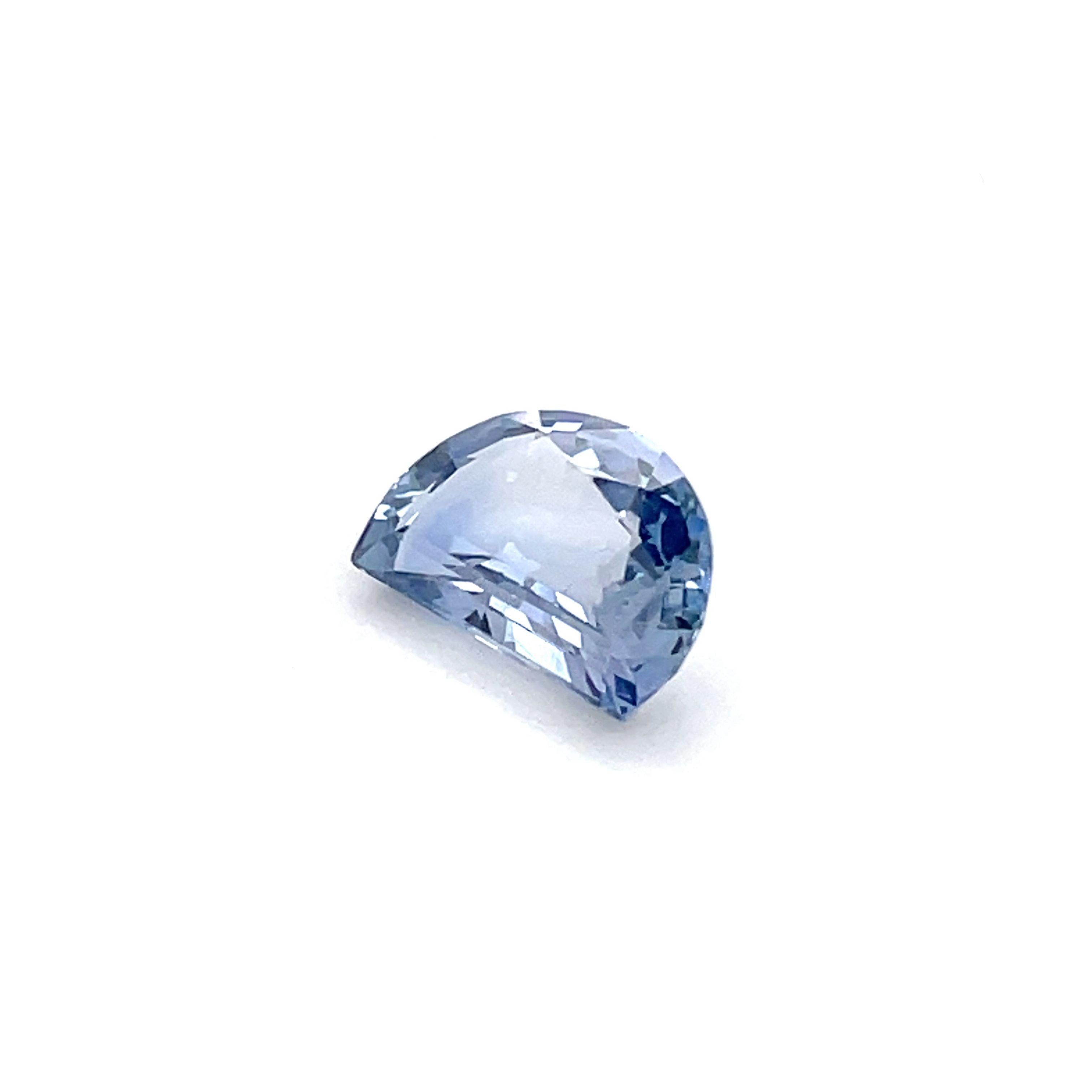 Contemporary Half-Moon Sapphire 4.19 Cts For Sale