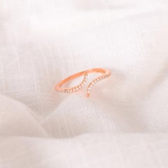 Half Moon Shaped Moissanite Ring 925 Sterling Silver Basic Engagement Ring .