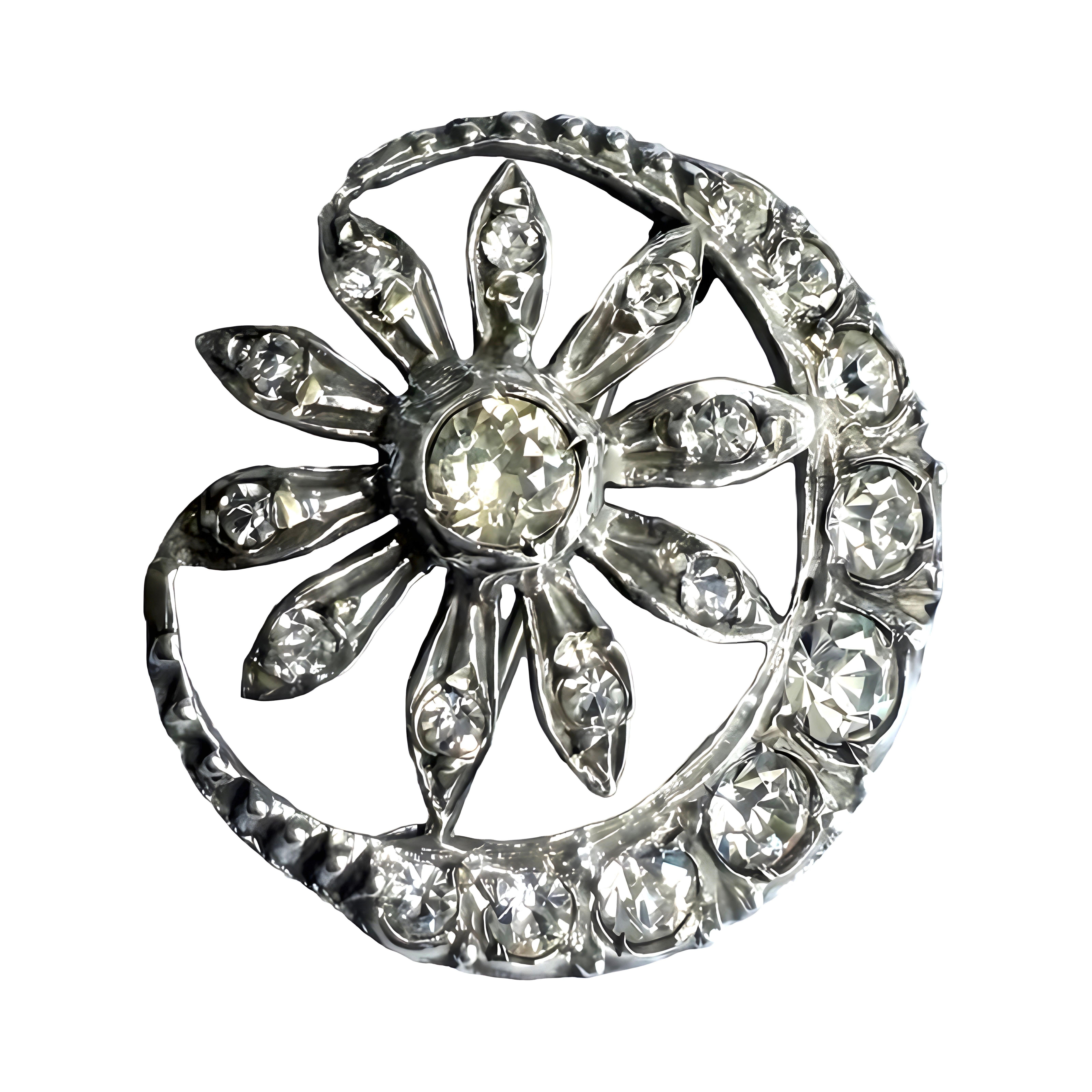 Broche estrella media luna