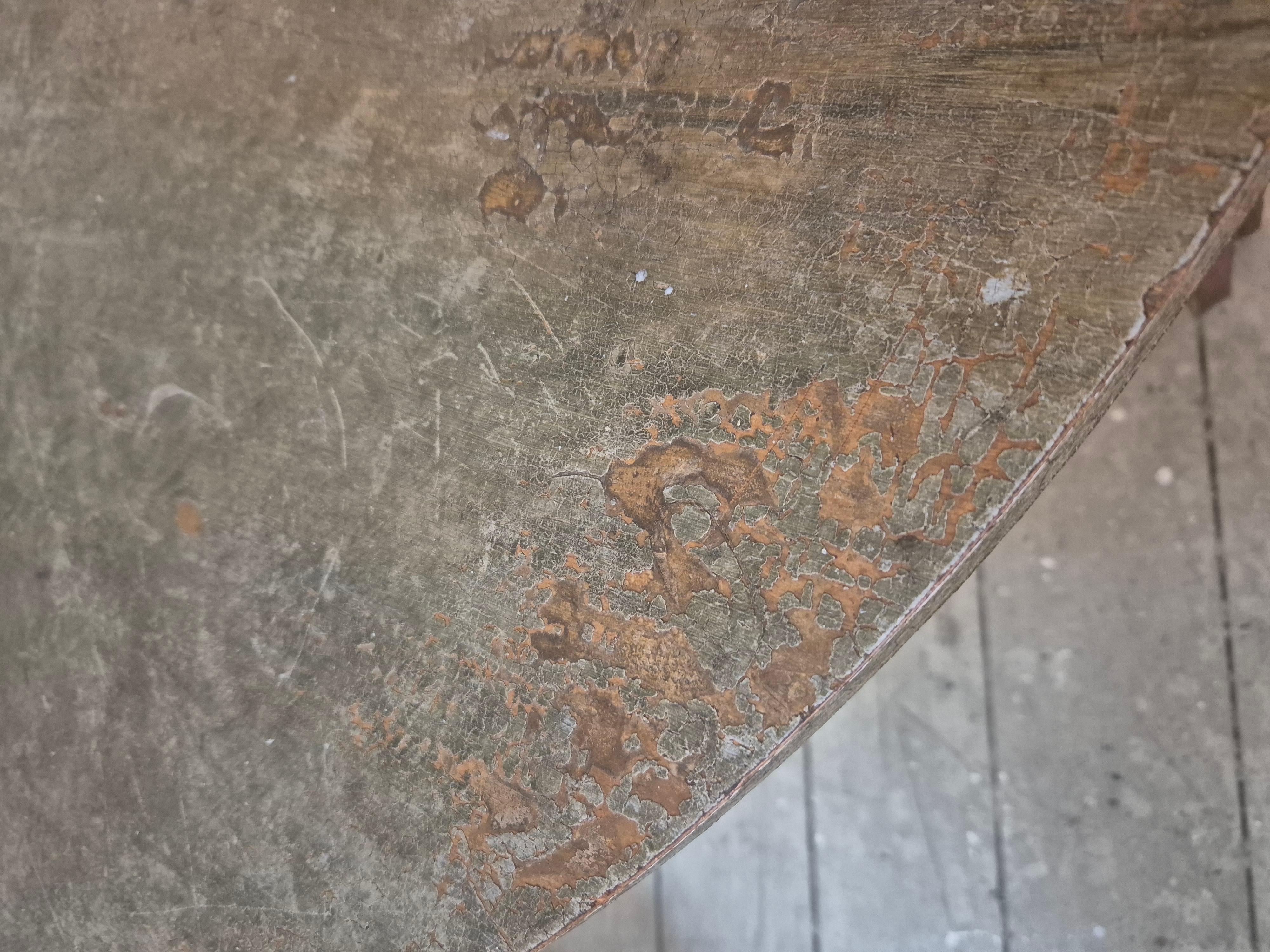 Half moon tables, marbled table tops, Allmoge /Swedish provincial style, 1860s. For Sale 7