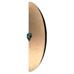 Armoire murale demi-lune avec pierre verte de jade naturel par Pierre De Valck