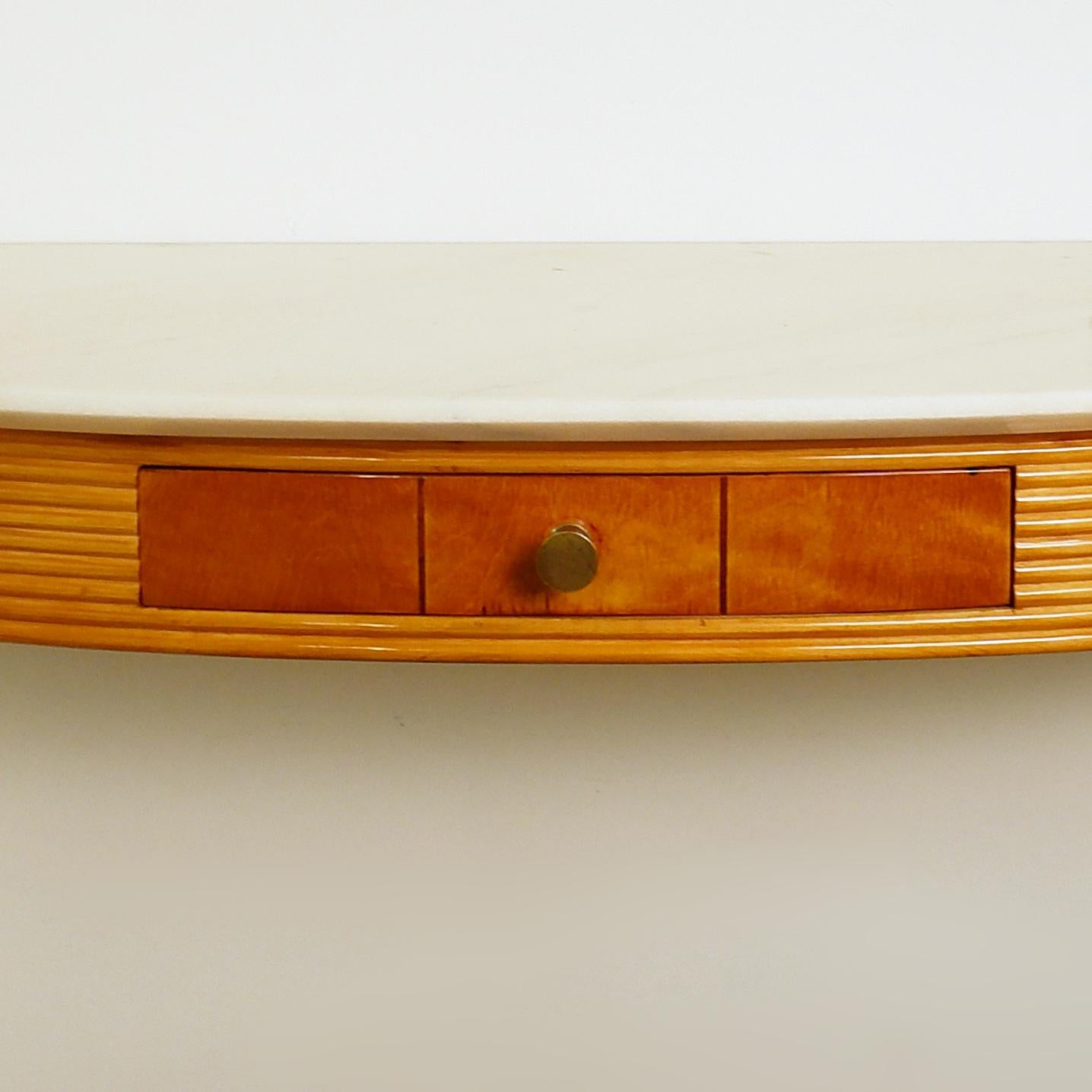 Consola de pared de media luna, Italia Años 40 en venta 3