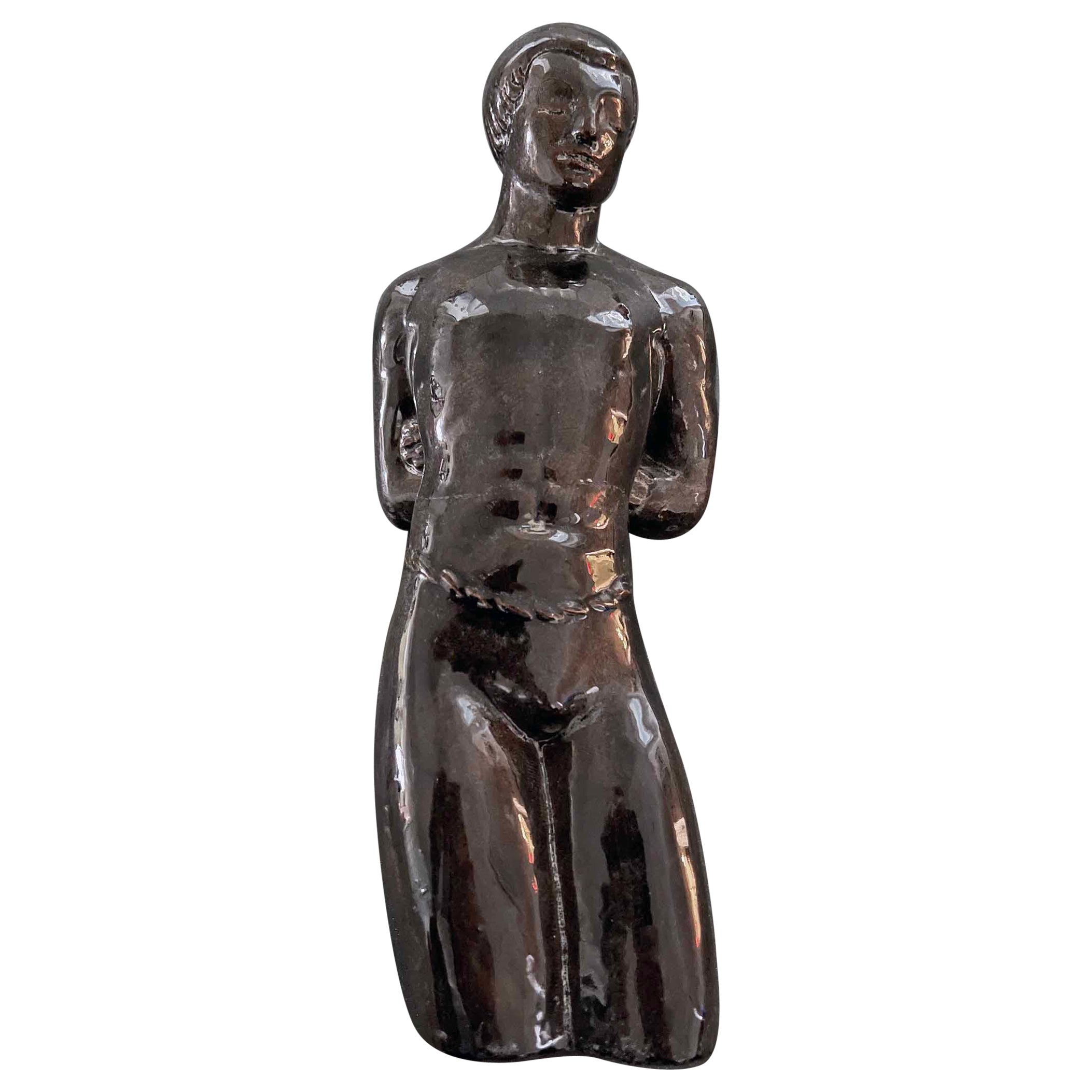 „Halber männlicher Akt im stehender Akt“, Skulptur aus der WPA-Ära, Brents Carlton, Golden Gate Expo