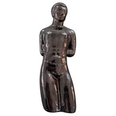 "Half Nude Standing Male", Sculpture de l'époque de la WPA, Brents Carlton, Golden Gate Expo