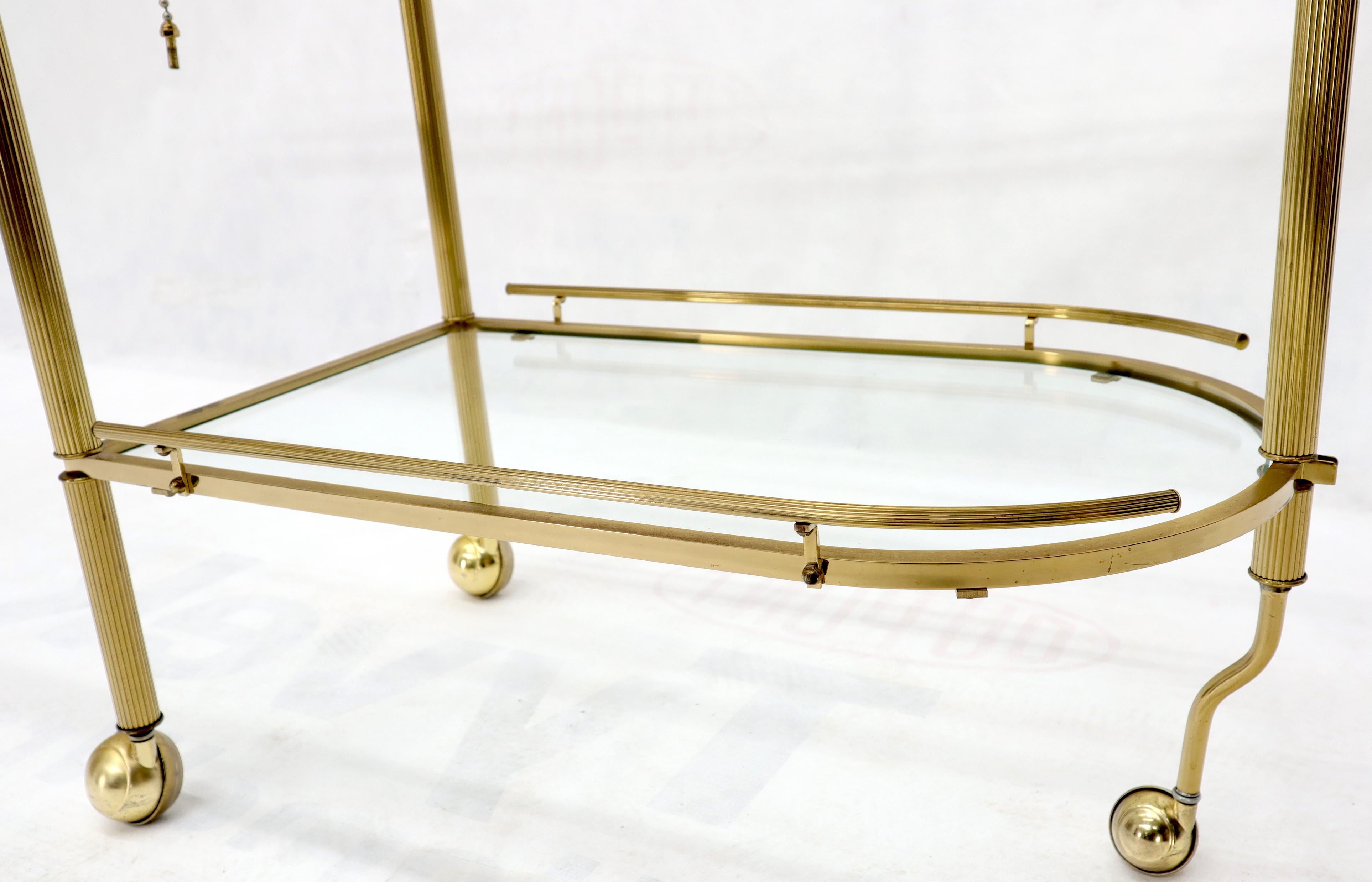 Half Oval Expandable Serving Cart Tray Table For Sale 6