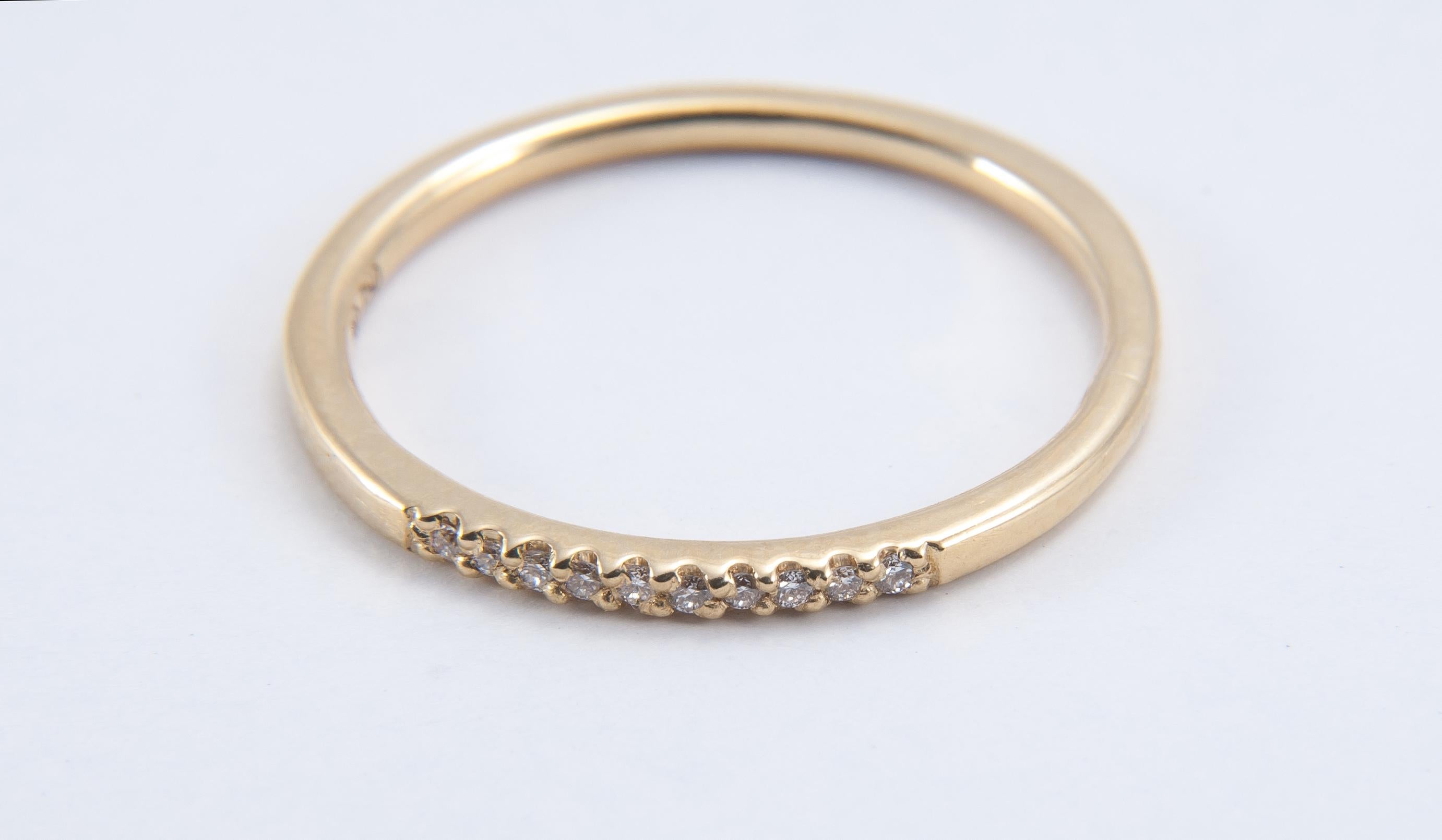 Bandeau demi-pavé avec diamant Pour femmes en vente
