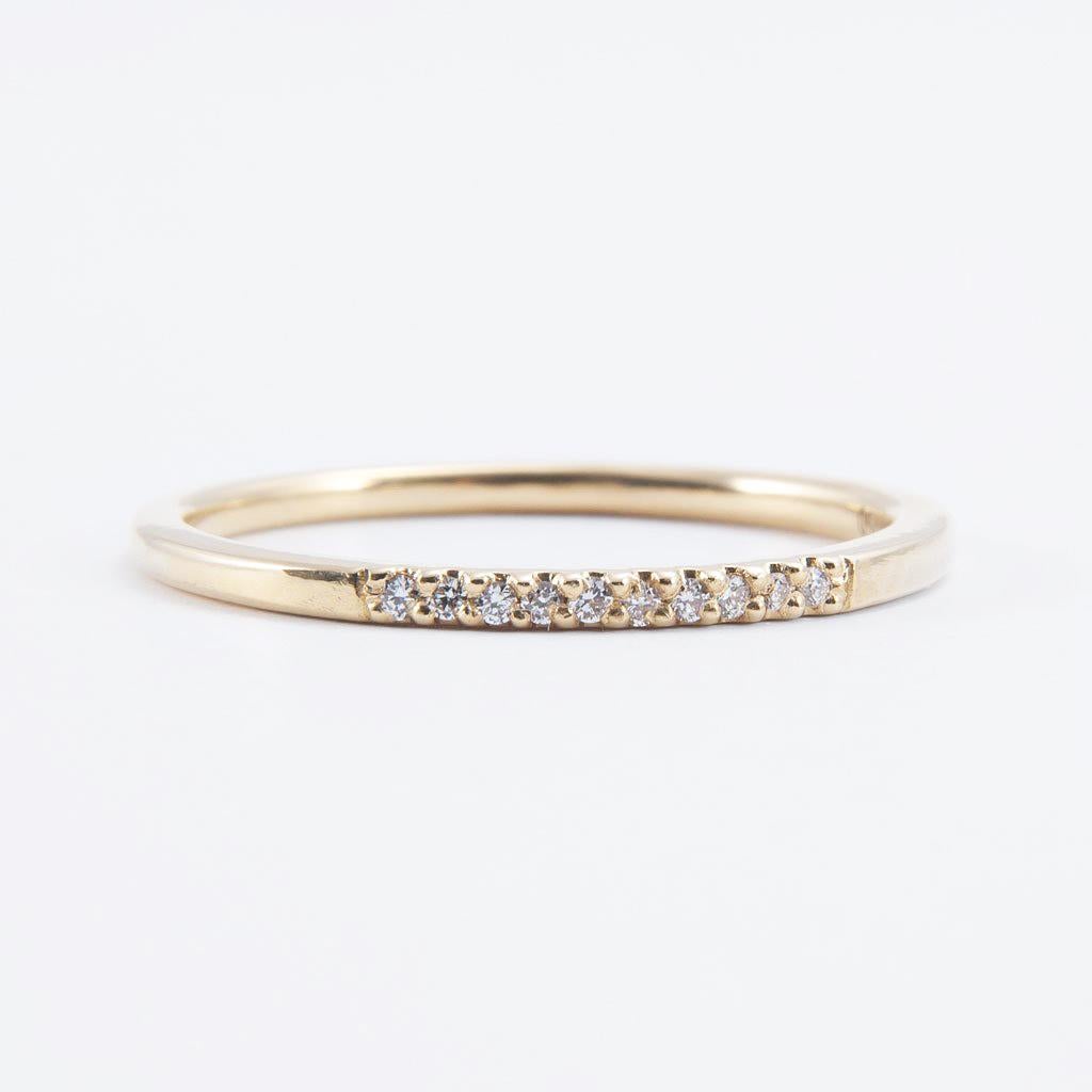 Women's Half Pave Diamond Band For Sale