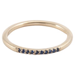 Mezza fascia con zaffiro Pave