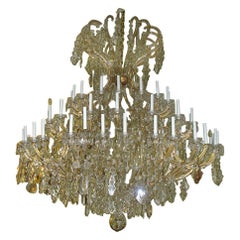Antique Half Payment - Late 19th-Early 20th Century 64-Light Maria Theresa Chandelier