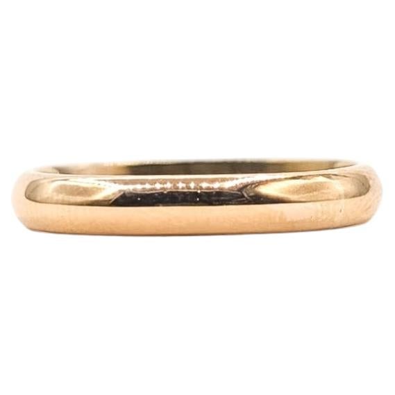 Bague demi-ronde en or jaune 14k