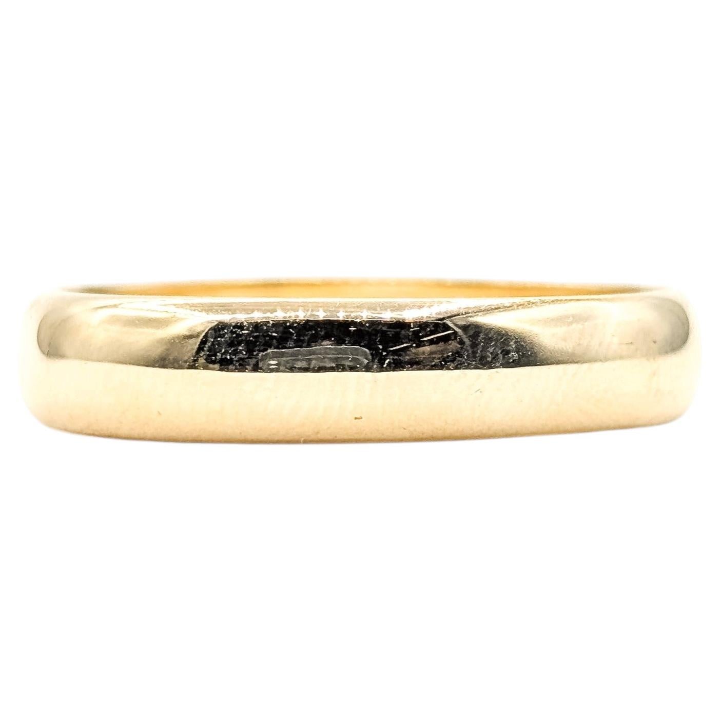 Halbrunder Goldbandring aus 14k Gelbgold