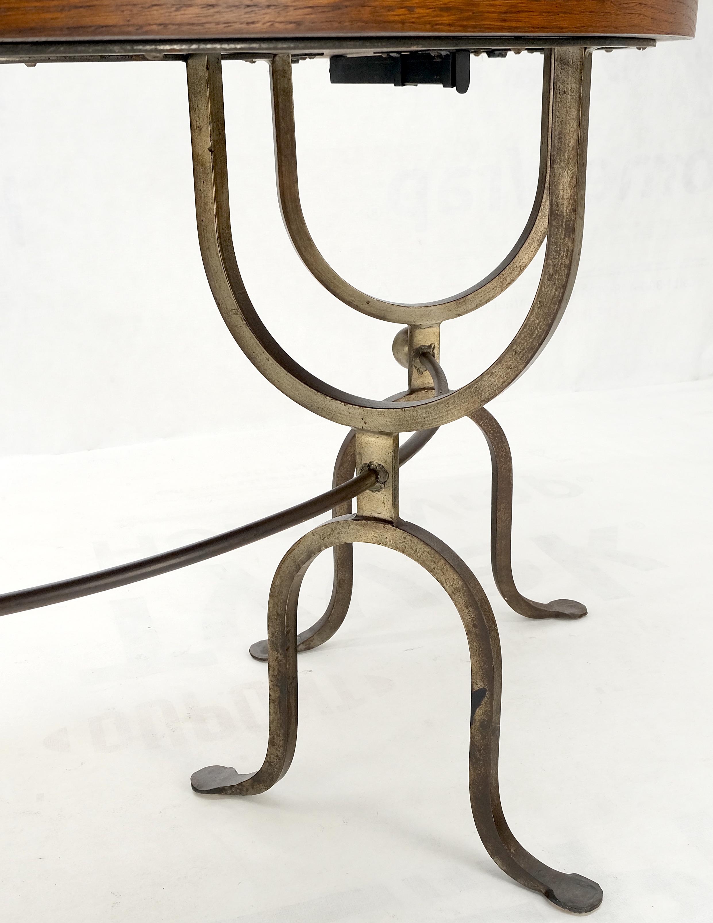 XX secolo Tavola mezza rotonda a forma di ferro di cavallo con estremità a ribalta per servire e scrivere Biblioteca Gallery in vendita