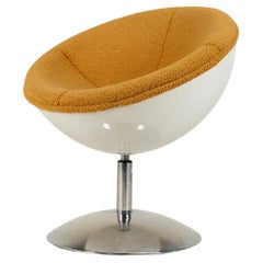 Half-Round Pod Chair with Chrome Base