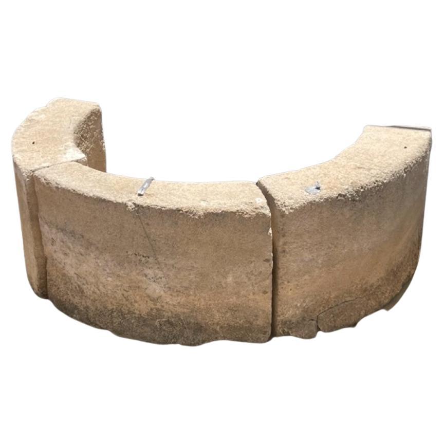 Half-Round Stone Fountain '3 Pieces' For Sale