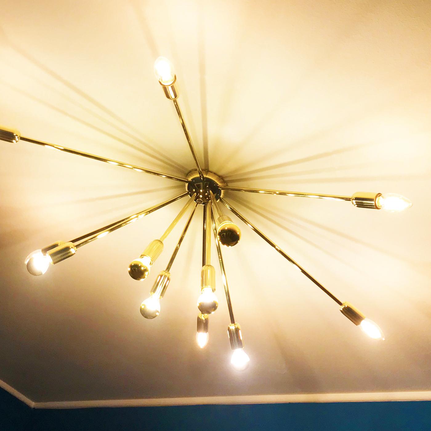 Half Sputnik Ceiling Lamp In New Condition For Sale In Milan, IT