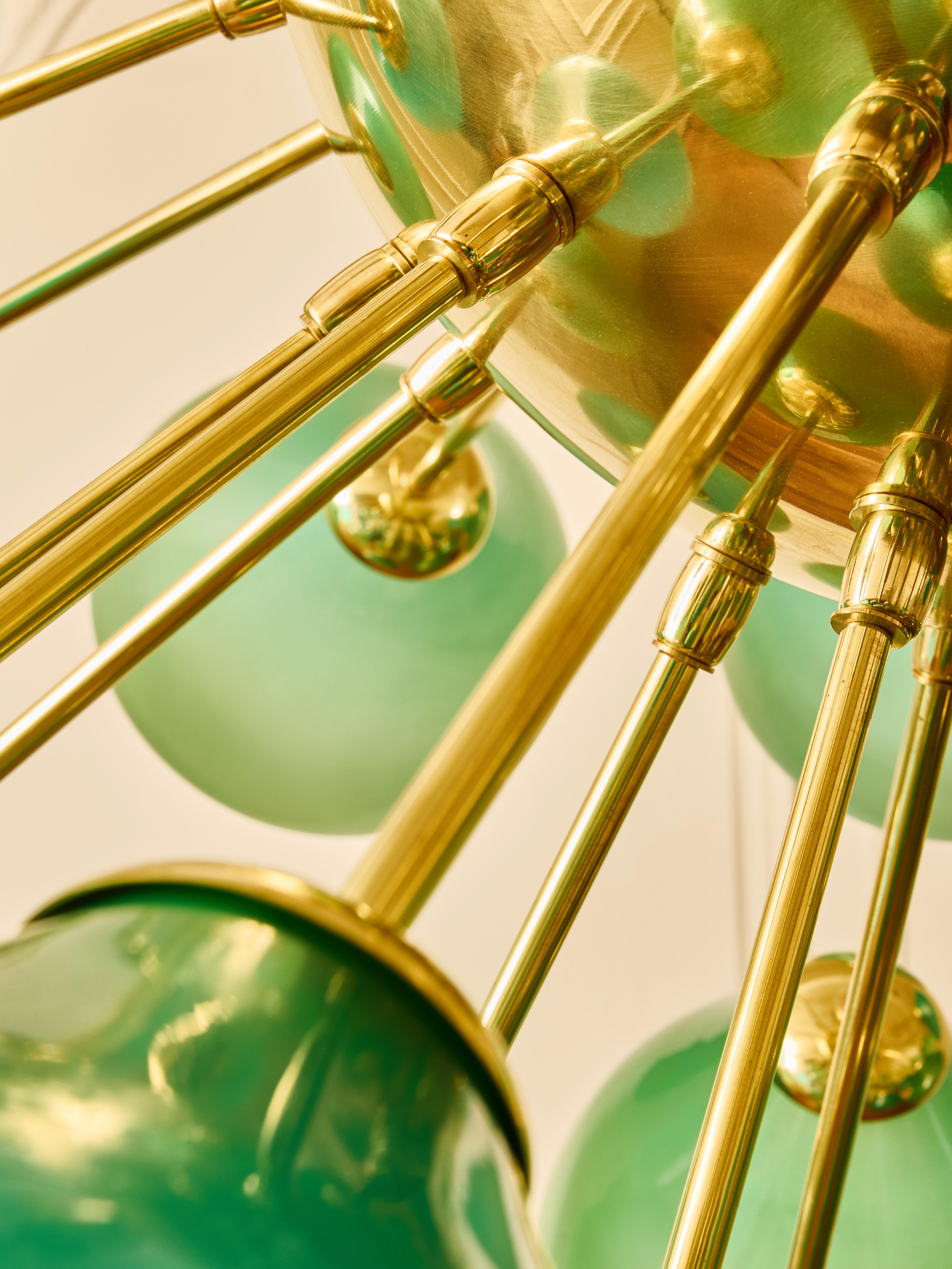 Italiano Lampadario Sputnik dello Studio A. Glustin in vendita