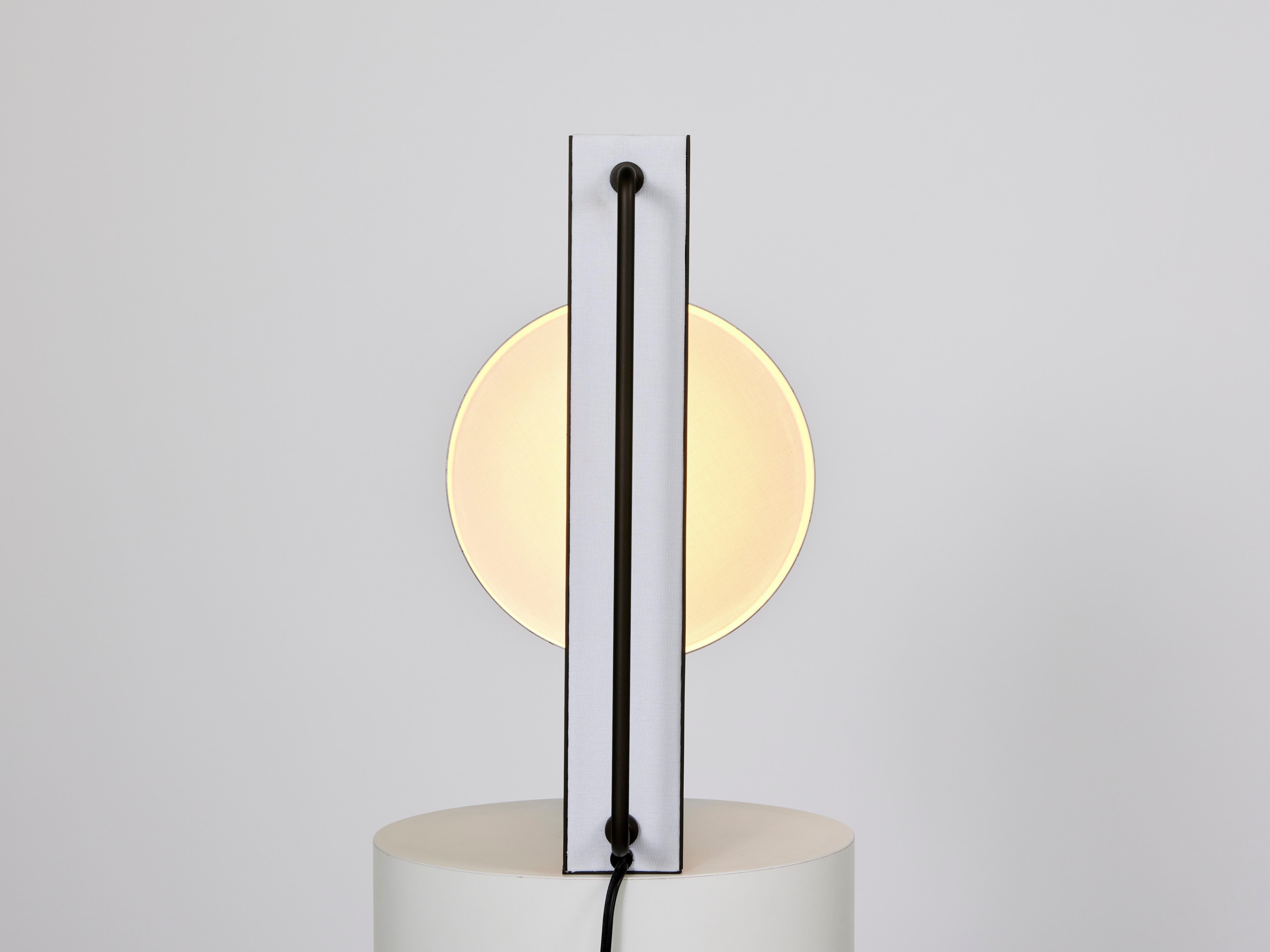 American [In Stock] HALF, Table Lamp 'Brushed Aluminum' Rotate 40 Degrees on Each Side For Sale