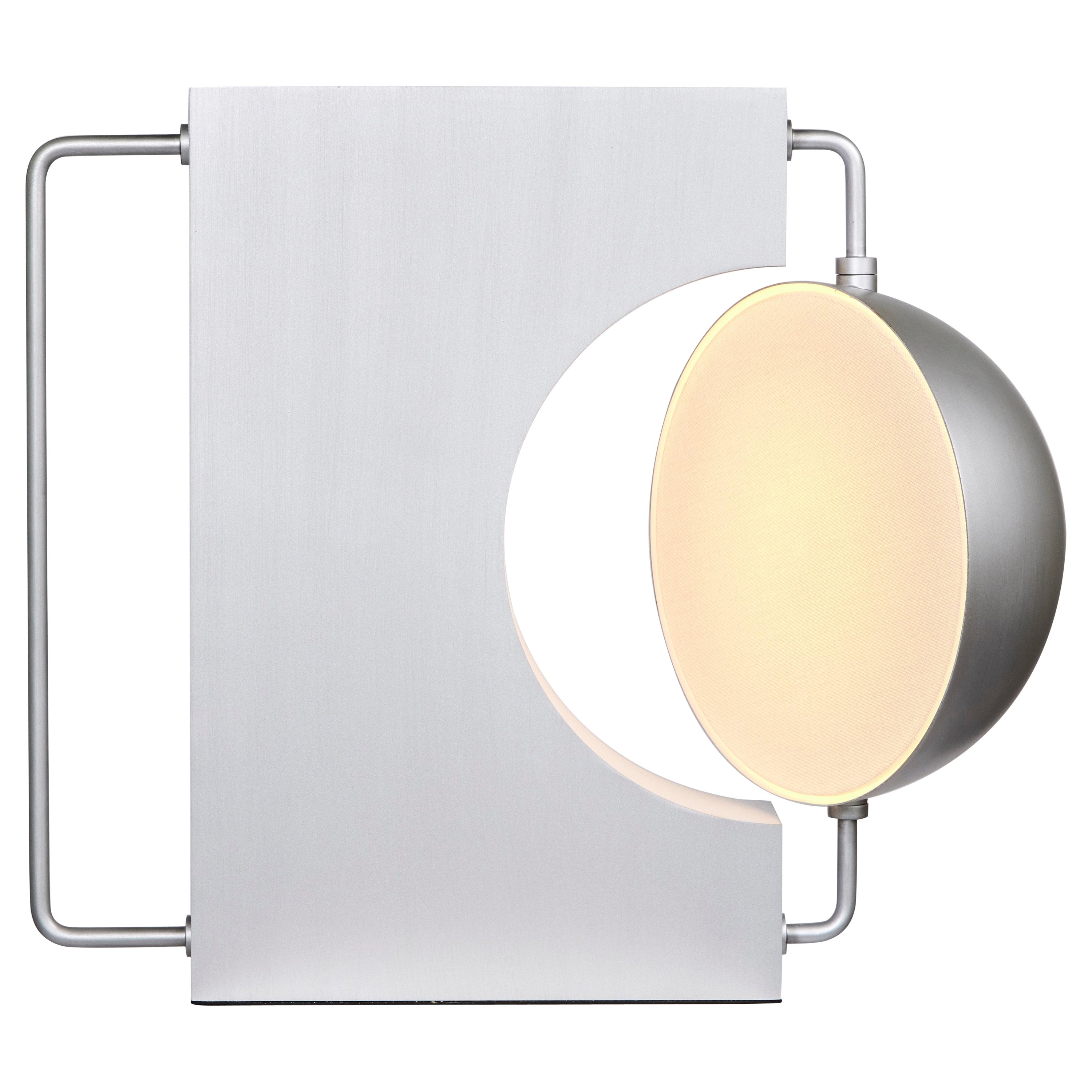 [en stock] HALF, lampe de bureau en aluminium brossé rotative à 40 degrés de chaque côté en vente