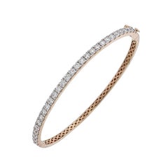 Bracciale mezzo tennis Bangle con diamanti in oro rosa 18kt