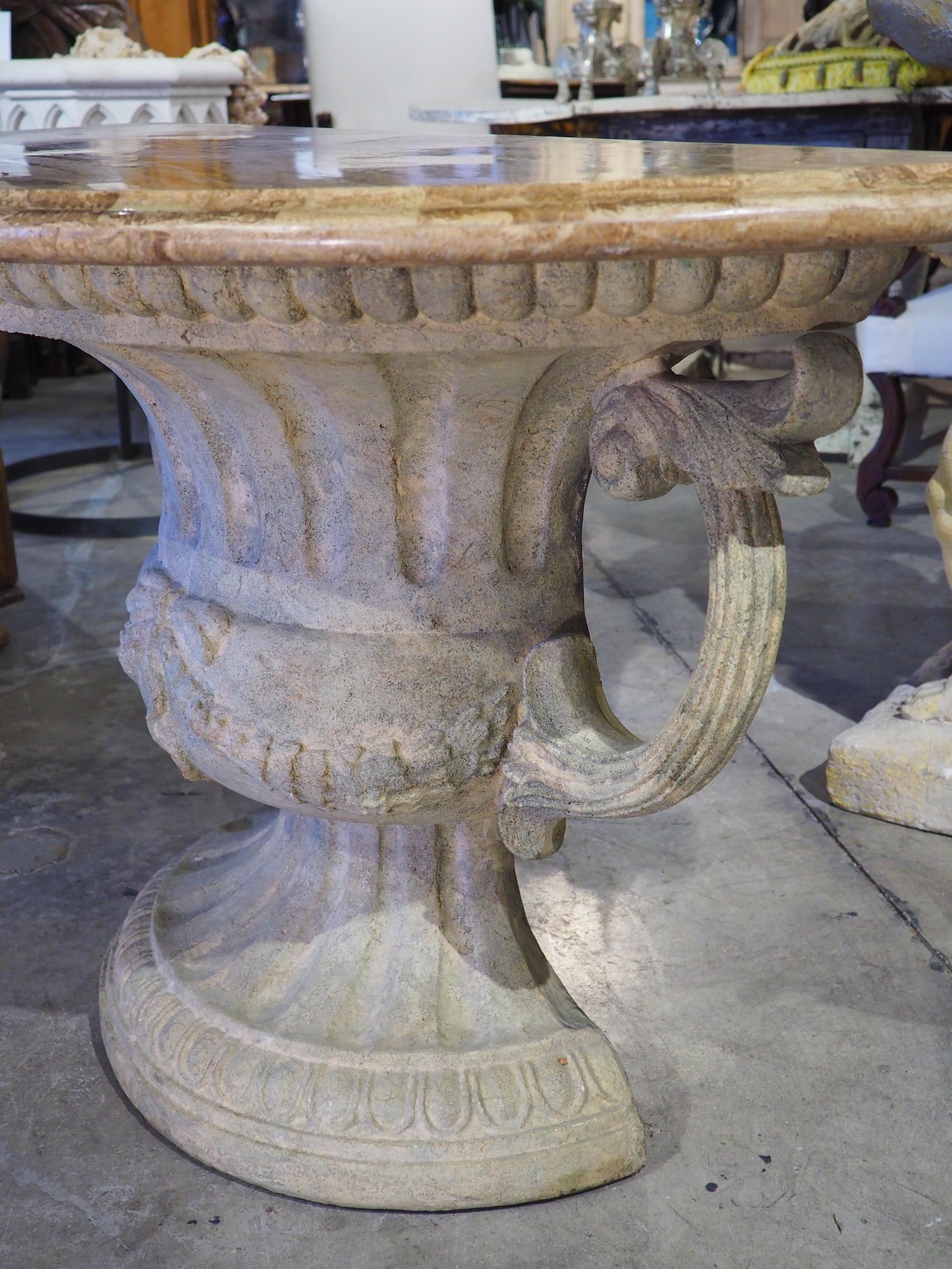 Half Urn Demi Lune Console Table in the Neoclassical Style For Sale 6